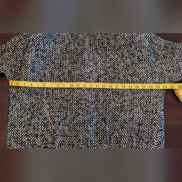 Vintage Bert Newman Petite Herringbone Tweed Coat Size 2 Petite Est. 1980s - Picture 11 of 16